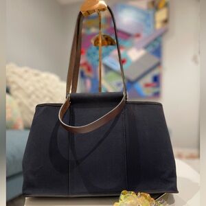 Authentic Hermes Cabag Canvas Tote Bag